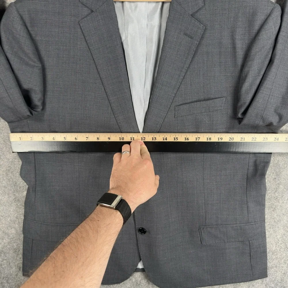 Brooks Brothers Suit Jacket Mens 48R Gray Wool Stretch Two Button‎ Explorer